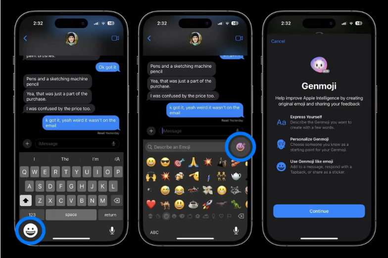 苹果增加 AI 图像创建功能：如何在 iPhone 上使用 Genmoji