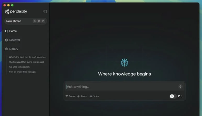 ​Perplexity 发布首款 macOS 原生应用，带来 AI 搜索新体验
