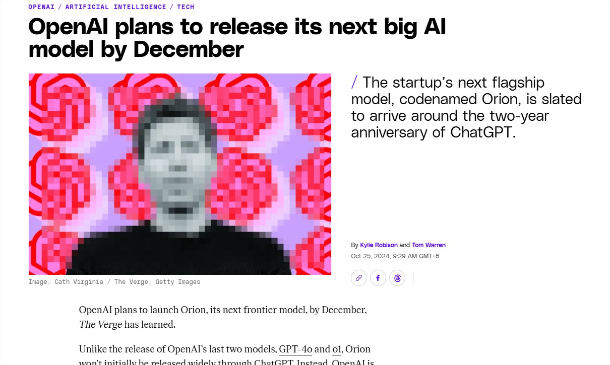 ​OpenAI CEO 怒斥媒体:新AI模型Orion发布消息纯属幻想