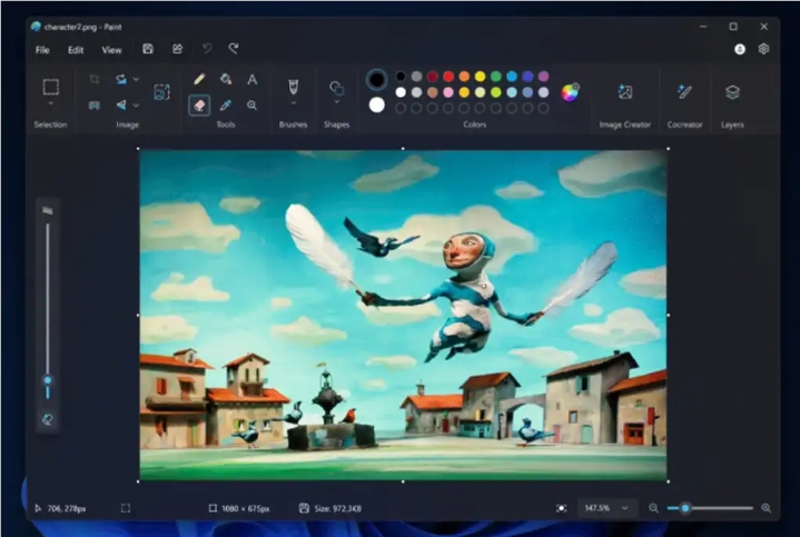 微软Windows 11推出AI绘画和笔记功能：涂鸦板和记事本升级